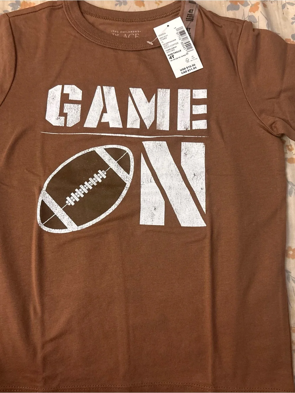 'GAME ON' Football Tee